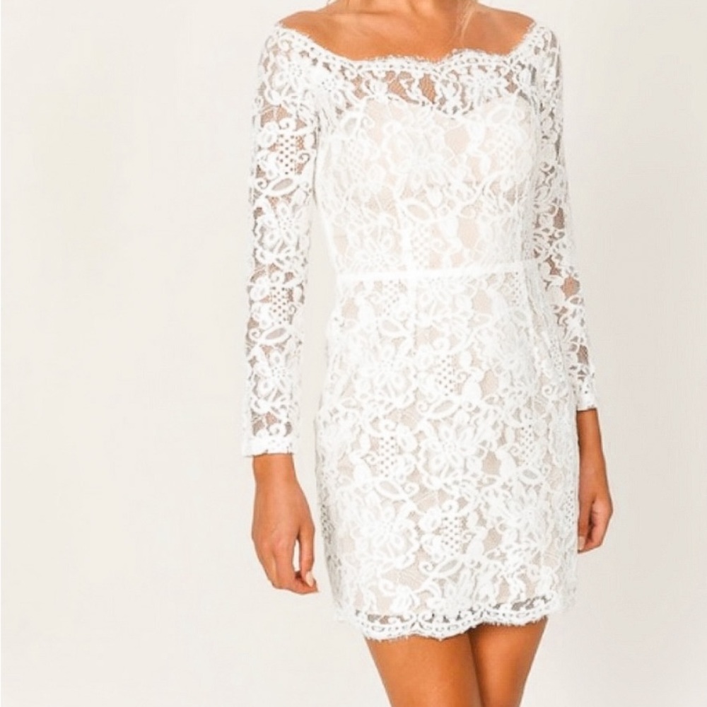 Tobi Adelyn Lace White Dress